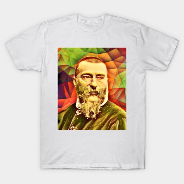 Jean-Baptiste Alphonse Karr Snow Portrait | Jean-Baptiste Alphonse Karr Artwork 15 T-Shirt by JustLit